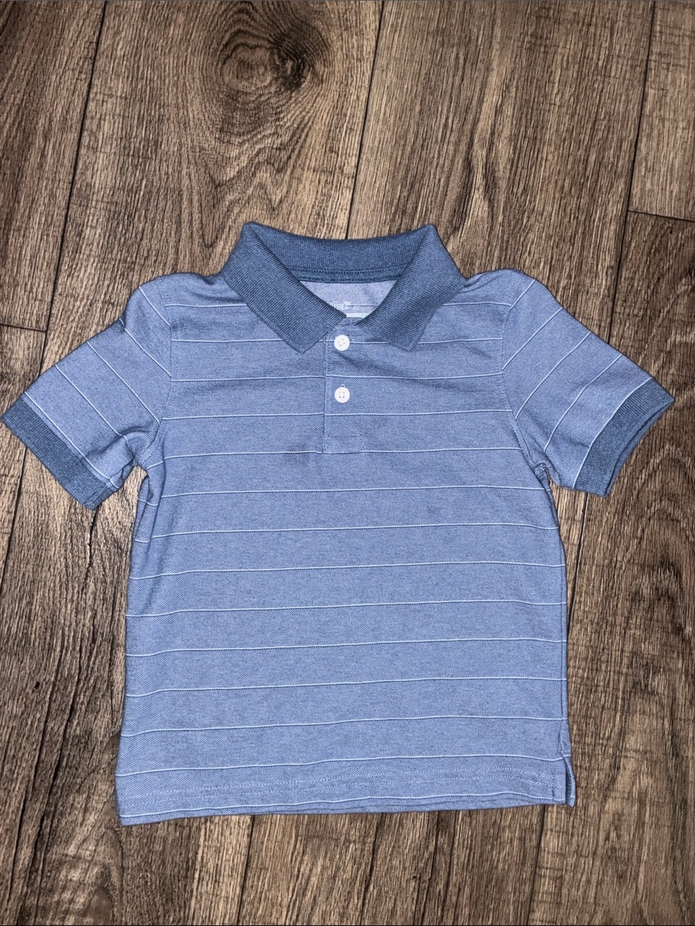 Light Blue Striped Polo Shirt|Toddler 3T|